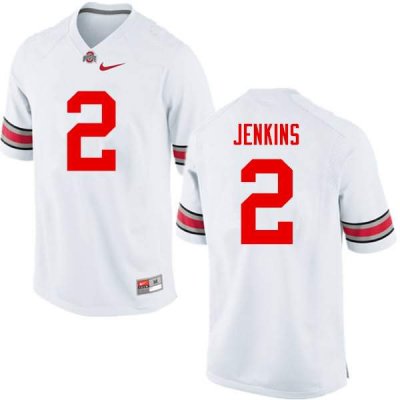 NCAA Ohio State Buckeyes Men's #2 Malcolm Jenkins White Nike Football College Jersey NHK8445ZU